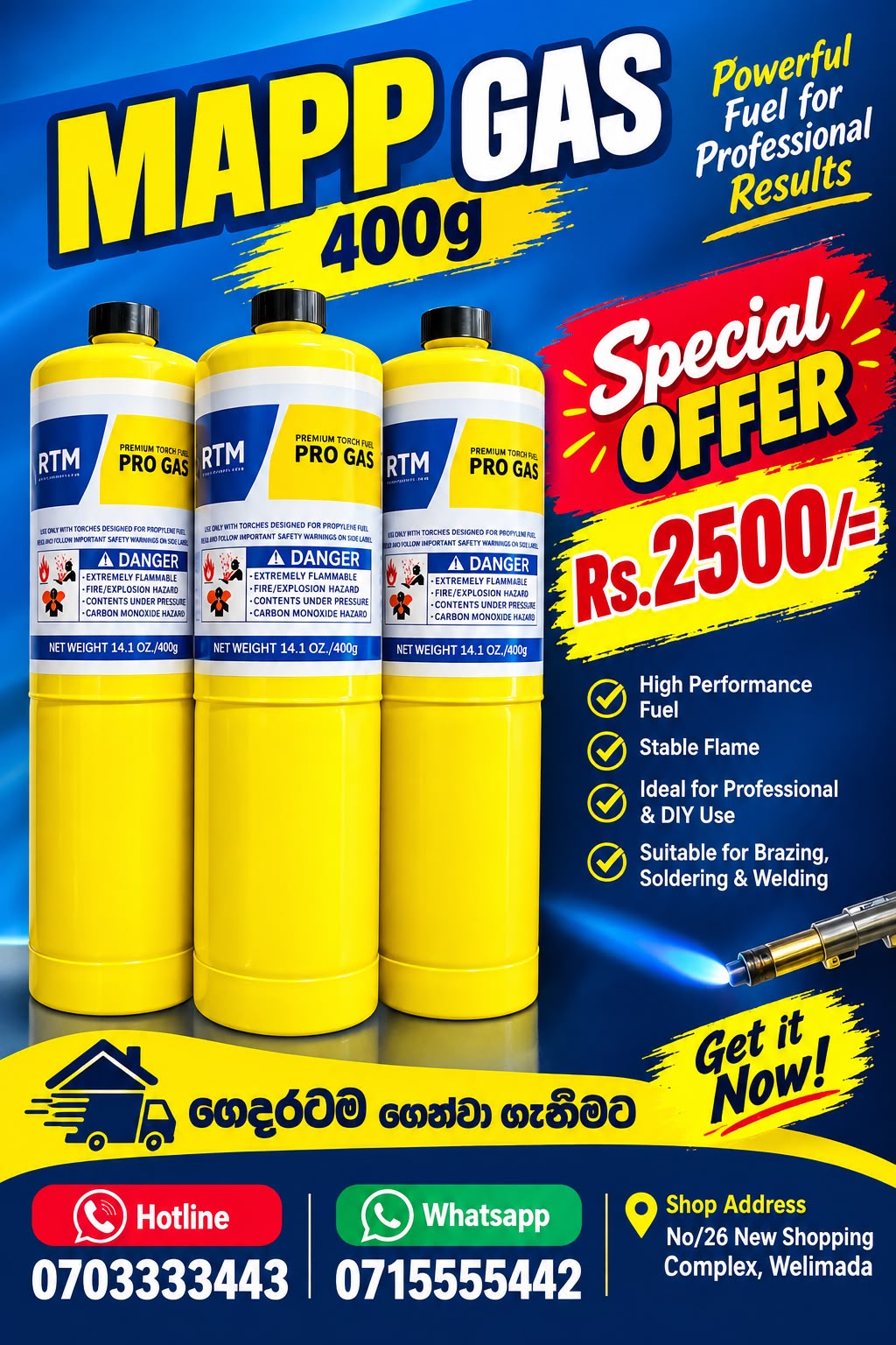 RTM MAPP Gas 400g